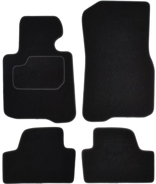 Set Covorase Auto Si Tavita Portbagaj BMW Seria 4 Convertible (F33, F83) din 2013-2020, Cauciuc, Protectie Porbagaj, 4x Stickere auto cu BMW