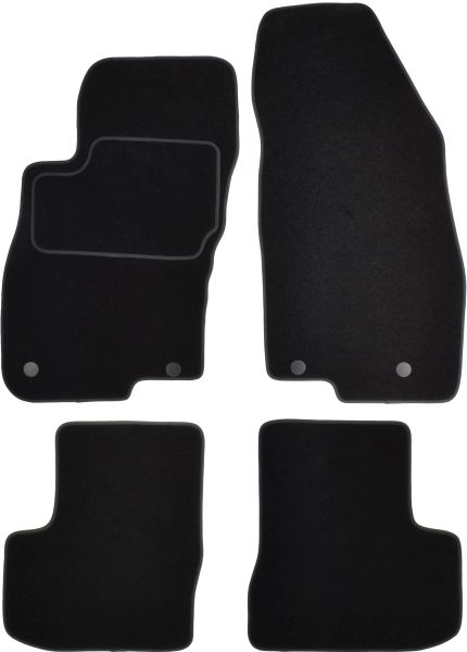 Set Covorase Auto Si Tavita Portbagaj FIAT PUNTO (199_) din 2012-2018, Cauciuc, Protectie Porbagaj, 4x Stickere auto cu FIAT