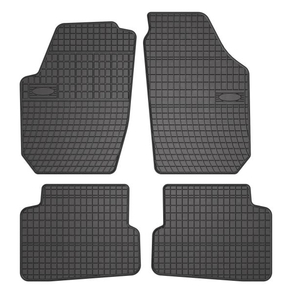 Set Covorase Auto Si Tavita Portbagaj SKODA FABIA II (542) din 2006-2014, Cauciuc, Protectie Porbagaj, 4x Stickere auto cu SKODA