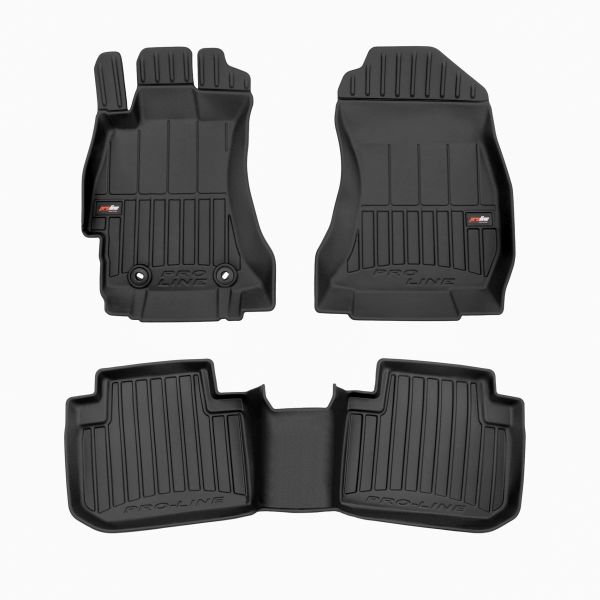 Set Covorase Auto Si Tavita Portbagaj SUBARU FORESTER (SJ_) din 2012-2013, Cauciuc, Protectie Porbagaj, 4x Stickere auto cu SUBARU