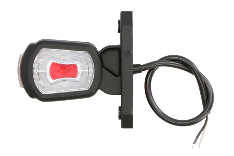 Lumina delimitare stanga, portocaliu rosu alb, LED lungime cablu 300mm, brat scurt, 12 24V (IP68)