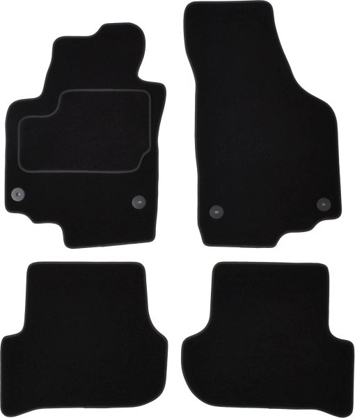 Set Covorase Auto Si Tavita Portbagaj SKODA YETI (5L) din 2009-2017, Cauciuc, Protectie Porbagaj, 4x Stickere auto cu SKODA
