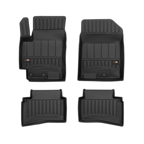 Set Covorase Auto Si Tavita Portbagaj KIA RIO IV (YB, SC, FB) din 2017-2023, Cauciuc, Protectie Porbagaj, 4x Stickere auto cu KIA