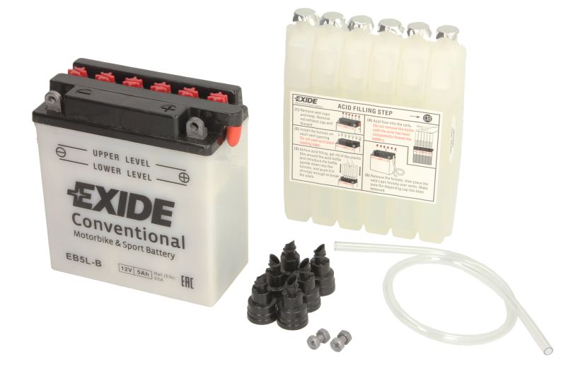 EXIDE startovací baterie BENELLI K2 50 AC (NAMUR), LC, AC, LC (NAMUR) 98-01, HONDA C 90 81-00, MBX 125 F 84-86, NH 80MS (LEAD), 125 (LEAD) 83-86, NS 125 R, F 85-92, KAWASAKI AR 125 82-94, KYMCO NEXXON 50 07-10, MZ/MUZ ETZ 125 (SPORTSTAR), 301FUN, 251FUN 8