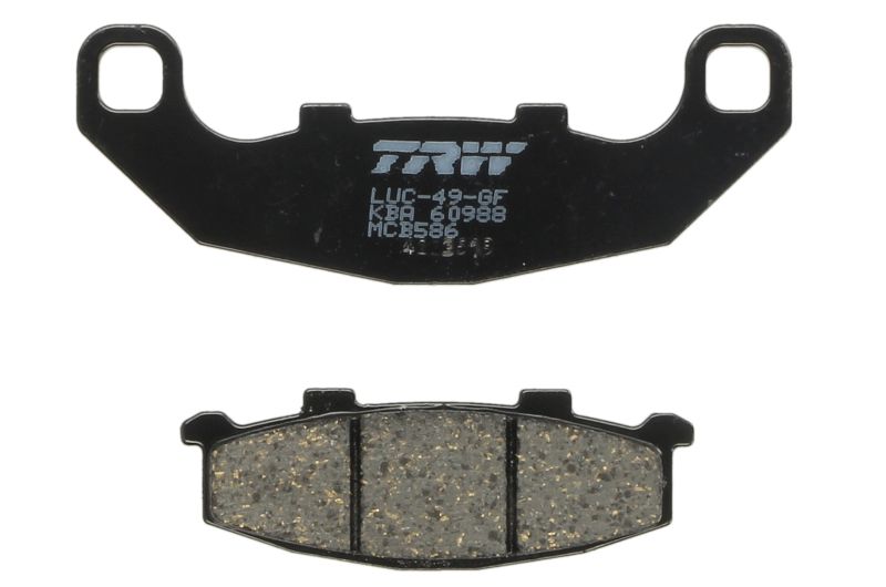 TRW MOTO sada brzdových destiček, kotoučová brzda KAWASAKI GPX 400 R 87-88, GPZ 500S, 400, 500R 87-04, KR 1250 89, KR-1 250 88-90, XANTUS 400 92, ZR 550 (ZEPHYR), 400 (ZEPHYR) 89-95, ZX-4 400 88, ZXR 250 89-95, SUZUKI GSX 1100 G 94-96, RGV 250 91-92 (B005