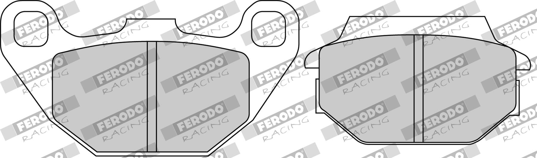 FERODO sada brzdových destiček, kotoučová brzda ARCTIC CAT DVX 90 10, KAWASAKI KFX 90, 50 07-10, KYMCO AGILITY 125 (R12), 504T (CITY), 200I R16, 125 (CITY R16), 50 (CITY 16"), 150 (CITY), 50R16 4T, 50R16 2T, 150 R16 08-15, KXR 90 05-07, MXU 50 (REVERSE), 