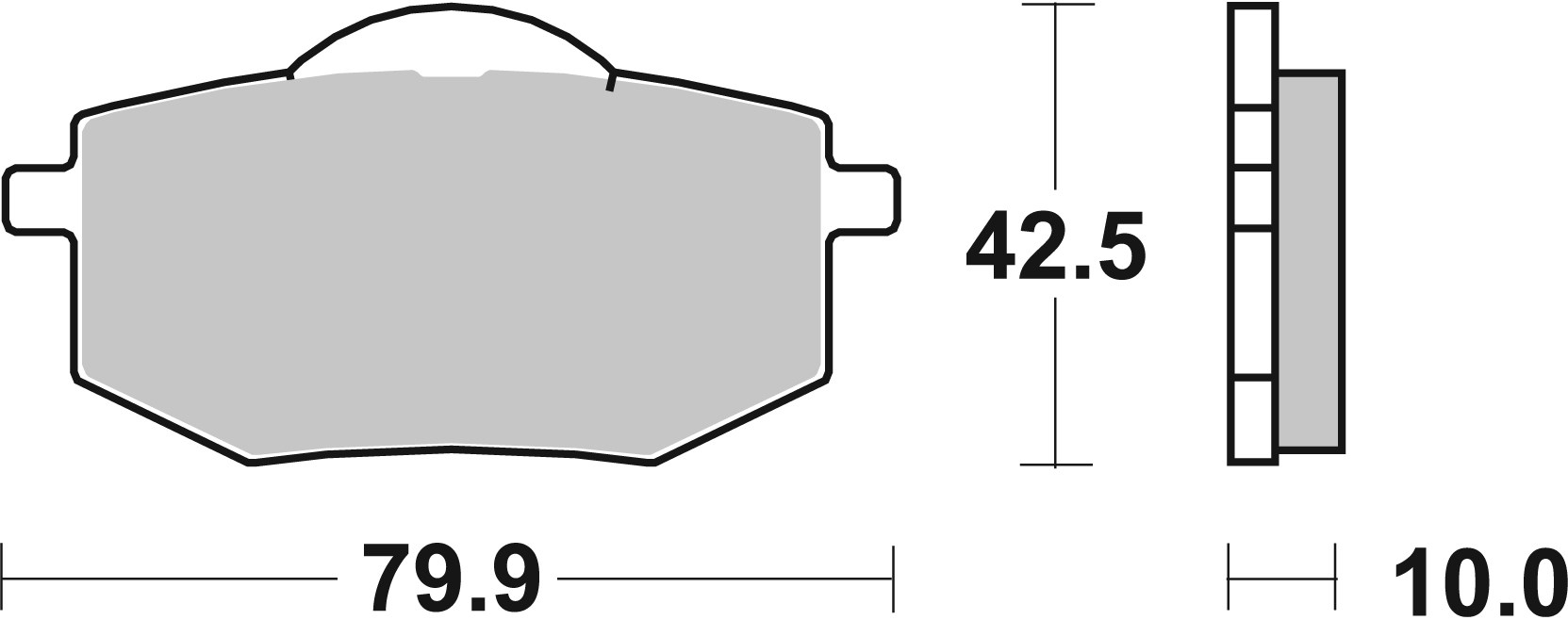 BREMBO sada brzdových destiček, kotoučová brzda YAMAHA XV 535 (VIRAGO), S 88-94