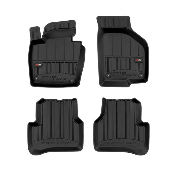 Set 5 covorase auto Volkswagen PASSAT B6 (3C2) din 2016-2020, cu covoras tunel median, cauciuc, 4x Stickere auto cu Volkswagen