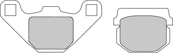 FERODO sada brzdových destiček, kotoučová brzda ADLY CAT 100, 50, 125 98, G-SHOCK 50, 100 98, SUPER 50 00, THUNDERBIKE 50 97, APRILIA RS4 125 REPLICA 11-15, SX 50 14-15, SCARABEO 100 4T 10-12, CPI HUSSAR 50 FL 01-02, E-TON RXL 90 4T 06-09, HONDA MB 80 S 8