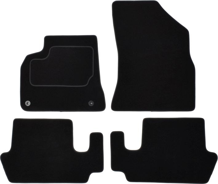 Set Covorase Auto Si Tavita Portbagaj PEUGEOT 3008 I MPV (0U_) din 2009-2016, Cauciuc, Protectie Porbagaj, 4x Stickere auto cu PEUGEOT
