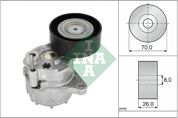 その他 rena INA 534 0481 10 TENSIONER LEVER V-RIBBED BELT FOR 1 987 945