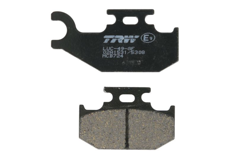 TRW MOTO sada brzdových destiček, kotoučová brzda BOMBARDIER OUTL. 400 (MAX), 4WD 03, CANNONDALE BLAZE 440 02-03, CANNIBAL 400 (BLACK), (SILVER) 02-03, FX 400 01, GLAMIS 440, MOTO 440 02-03, SPEED 440 02-03, KAWASAKI KFX 450 R (KSF) 08-11, SUZUKI UH 125 (