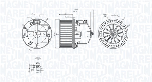 Ventilator habitaclu - Ventilator habitaclu potrivit VOLVO S60 II, S80 II, V60 I, V60 II, V70 III, XC60 I, XC70 II; LAND ROVER FREELANDER 2, RANGE ROVER EVOQUE 1.5-4.4 2006-2021