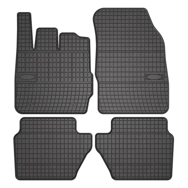 Set Covorase Auto Si Tavita Portbagaj FORD FIESTA VI (CB1, CCN) din 2008-2018, Cauciuc, Protectie Porbagaj, 4x Stickere auto cu FORD