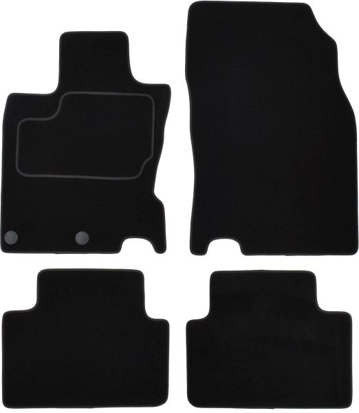 Set Covorase Auto Si Tavita Portbagaj NISSAN QASHQAI II (J11, J11_) din 2013-2020, Cauciuc, Protectie Porbagaj, 4x Stickere auto cu NISSAN