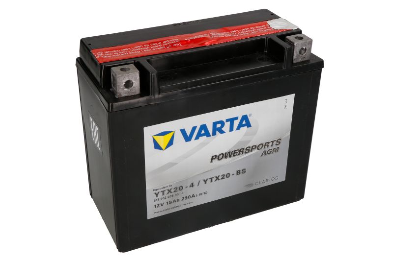 VARTA startovací baterie CAN-AM RENEGADE 570 EFI, 500 08-17, HARLEY DAVIDSON FXST 1340 (SOFTAIL) 84-90, HONDA VF 1100 C (MAGNA) 83-86, YAMAHA YFM 660F (GRIZZLY), 450FG (GRIZZLY), 700 (GRIZZLY), 450FGP (GRIZZLY EPS), 450FX (WOLVERINE) 02-17