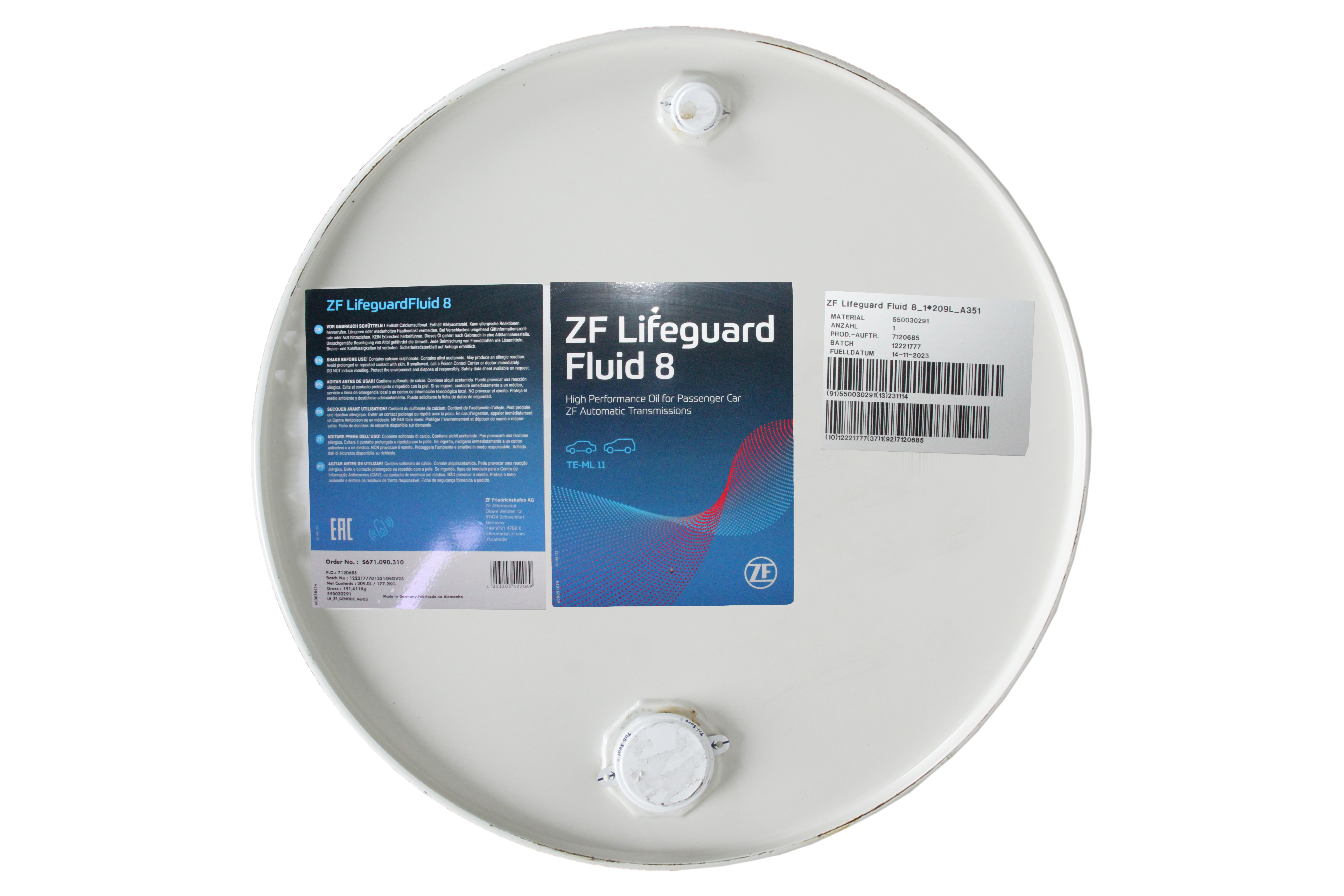 Олива АКПП ATF (209L) (ZF Lifeguard Fluid 8) ZF фото 6