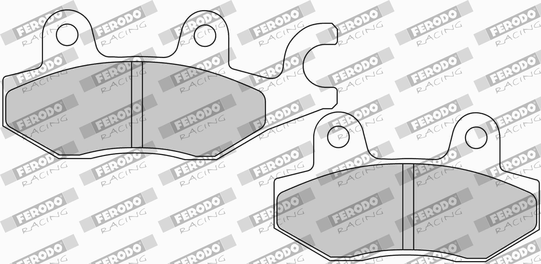 FERODO sada brzdových destiček, kotoučová brzda HONDA NSR 75 FII, R 92-00, KYMCO ACTIVE 125, 110, 50 04-05, AGILITY 200I R16, 125 (CITY R16), 150 R16 08-19, BET&WIN 250 EURO2, 50, 150 EURO2, 125 EURO2, 125 (DINKSPOT), 150, 125, 250, 50 EURO2 00-06, CK 125