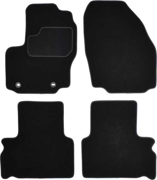 Set Covorase Auto Si Tavita Portbagaj FORD S-MAX (WA6) din 2006-2014, Cauciuc, Protectie Porbagaj, 4x Stickere auto cu FORD