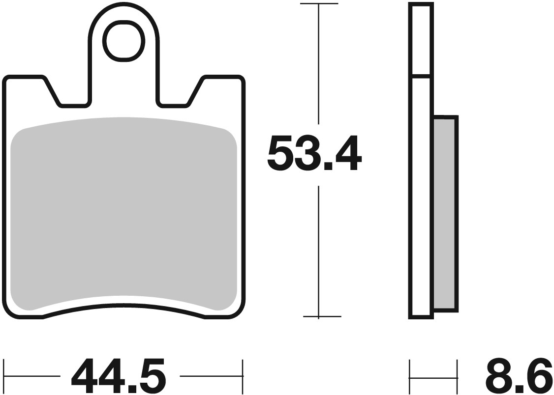 BREMBO sada brzdových destiček, kotoučová brzda SUZUKI AN 400 (BURGMAN), 250 (BURGMAN) 98-07, YAMAHA FJR 1300 A (ABS) 06-09 (2P265NS, FDB2085AG, MCB706SR)