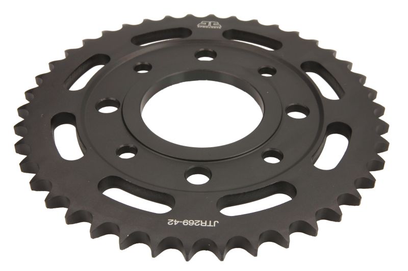 JT SPROCKETS řetězová rozeta DAELIM VL 125 (DAYSTAR 80 KM/H), (DAYSTAR) 00-07, VS 125 (EVOLUTION) 97-03, VT 125 (EVOLUTION 80 KM/H), (EVOLUTION) 98-02, HONDA CB 125TD, 100, 125T (TWIN), 125T2 (TWIN), 125RS, 125S, 125J 73-89, CBZ 125 01, CG 125 M1, (BRAZYL
