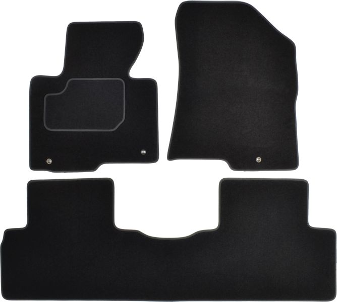Set Covorase Auto Si Tavita Portbagaj KIA CARENS IV din 2013-2016, Cauciuc, Protectie Porbagaj, 4x Stickere auto cu KIA
