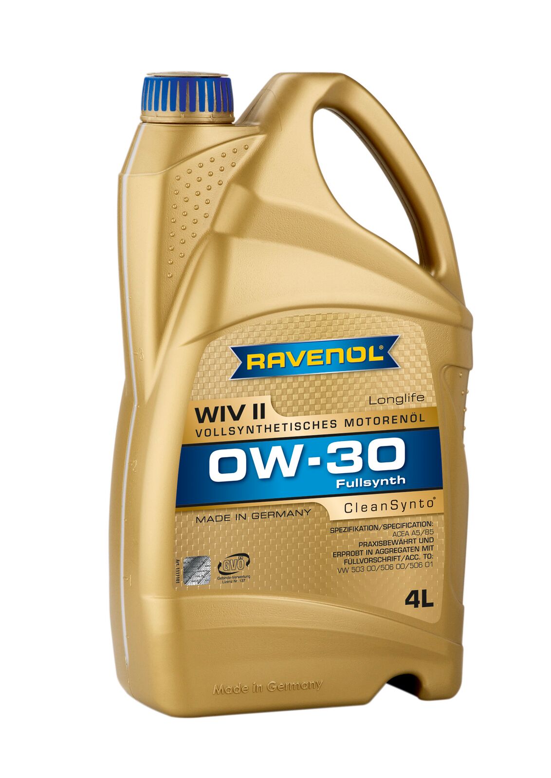 Моторна олива Cleansynto (4L) 0W30 , ACEA A5, B5, VW 503.00, VW 506.00, VW 506.01 фото 4