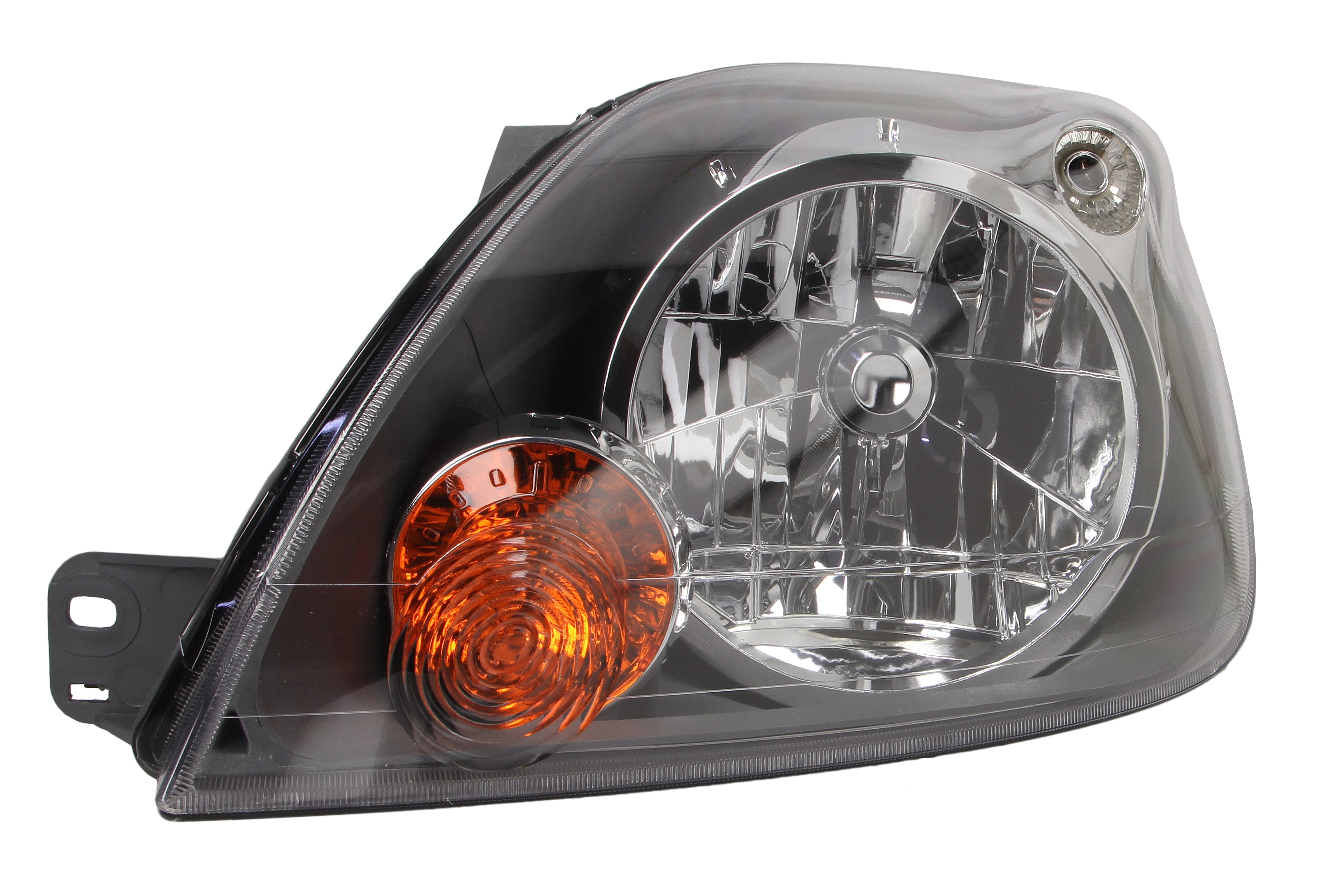 Фара лів (H4, електричн, з мотором, колір відбивача: чорн) FORD FIESTA V 03.05-12.10