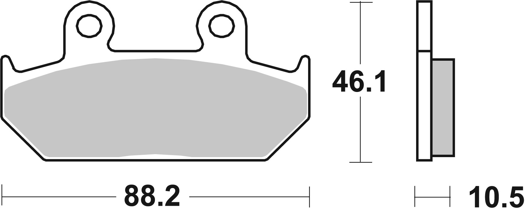 BREMBO sada brzdových destiček, kotoučová brzda CAGIVA CANYON 600 96-97, ELEFANT 750E (LUCKY EXPL.), 900IE, 900IE GT, 900, 900E AC (LUCKY EXPL.), 750, 900IE (LUCKY EXPL.), 906 90-97, HONDA CB 125 TT 90, CBR 750 87, CD 250 U 88-92, GL 1500 SE (GOLDWING), (