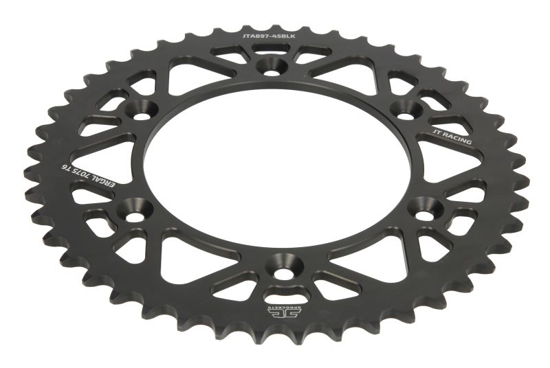 JT rear sprocket 899 45T aluminum RACELITE KTM SX/EXC/LC4 (91-25) (89945JT) (JTR897.45) (chain 520) black