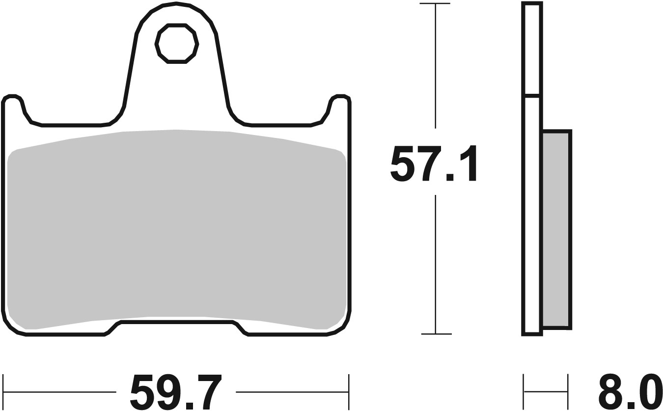 BREMBO sada brzdových destiček, kotoučová brzda KAWASAKI ZX-7RR 750 N (NINJA) 96-99, ZZR 1400 A 06-07, SUZUKI GSF 650 S (BANDIT) 05-06, GSX 1400 02-07, GSX-R 600, 750, 1000 01-06 (MT07KA21SP)