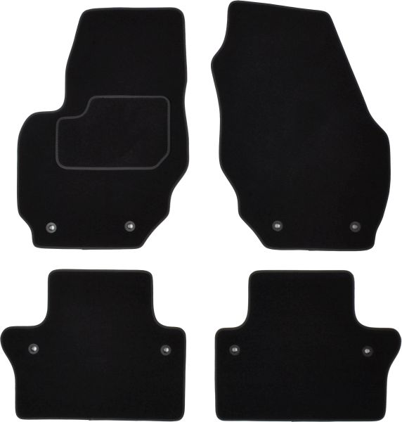 Set Covorase Auto Si Tavita Portbagaj VOLVO S80 II (124) din 2006-2016, Cauciuc, Protectie Porbagaj, 4x Stickere auto cu VOLVO