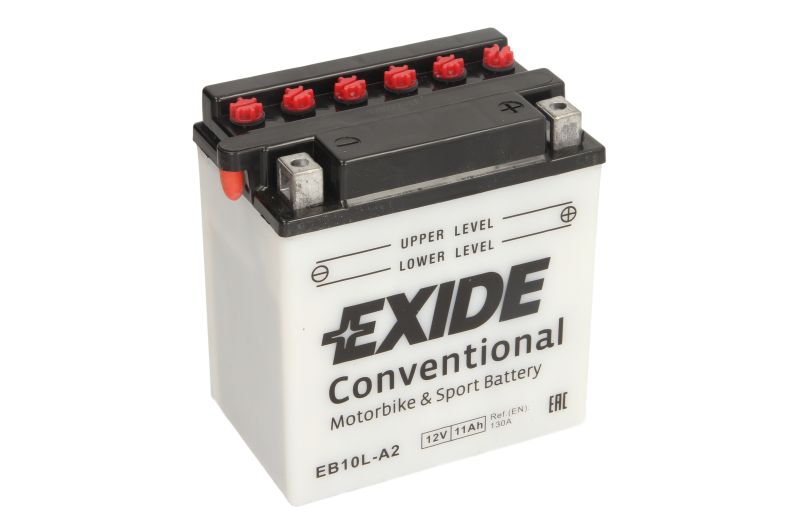 EXIDE startovací baterie GILERA DAKOTA 500, 350, ER 350 85-89, HONDA CH 150 (ELITE) 87, KAWASAKI KZ 650, 900, 305 76-88, Z 250G (LTD), 650 SR, 650 (KZ), 650 B, 900A, 200A, 250C, 250A, 250J, 200A6 76-84, SUZUKI DR 650 SE 96-97, GN 250 82-02, GS 400, 500E, 