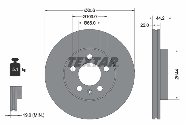 Kočioni disk (Prednja, Lijeva/Desna) za vozilo AUDI A1