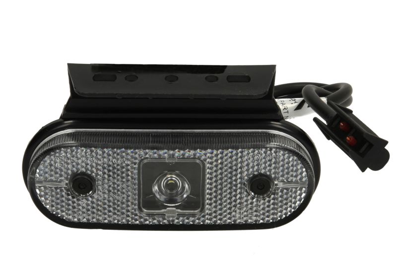 Lumini clarificare stanga dreapta; UNIPOINT I, alb, LED, inaltime 44mm; latime 119mm; adancime 18mm, in relief, lungime cablu 500mm, cu cuier, 12 24V (conector: QUICKLINK, UNIPOINT I)