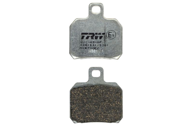 TRW MOTO sada brzdových destiček, kotoučová brzda APRILIA ETV 1000 (CAPO NORD) 01-03, RS 50 06-08, RSV 1000 R (FACTORY), R, R (MILLE), (MILLE), SP 97-04, SL 1000 (FALCO) 00-04, TUONO 50, 1000R (FACTORY), 1100 V4R RR, 1100 V4R (FACTORY), 1000R 04-16, BENEL