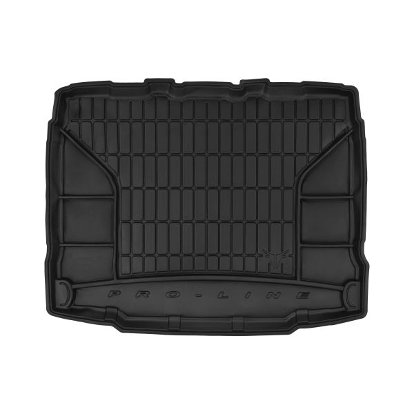 Set Covorase Auto Si Tavita Portbagaj SKODA YETI (5L) din 2009-2017, Cauciuc, Protectie Porbagaj, 4x Stickere auto cu SKODA