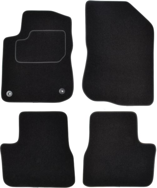 Set Covorase Auto Si Tavita Portbagaj PEUGEOT 208 I (CA_, CC_) din 2012-2019, Cauciuc, Protectie Porbagaj, 4x Stickere auto cu PEUGEOT