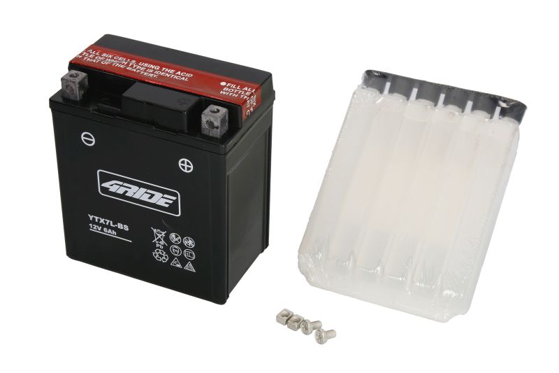 Levně 4 RIDE startovací baterie APRILIA COMPAY 125 AC CUSTOM 09-10, MOJITO 125 (CUSTOM), 150 04-10, RS4 125 11-17, SR 125 (RACING), 150 2T, 125 99-02, BETA
