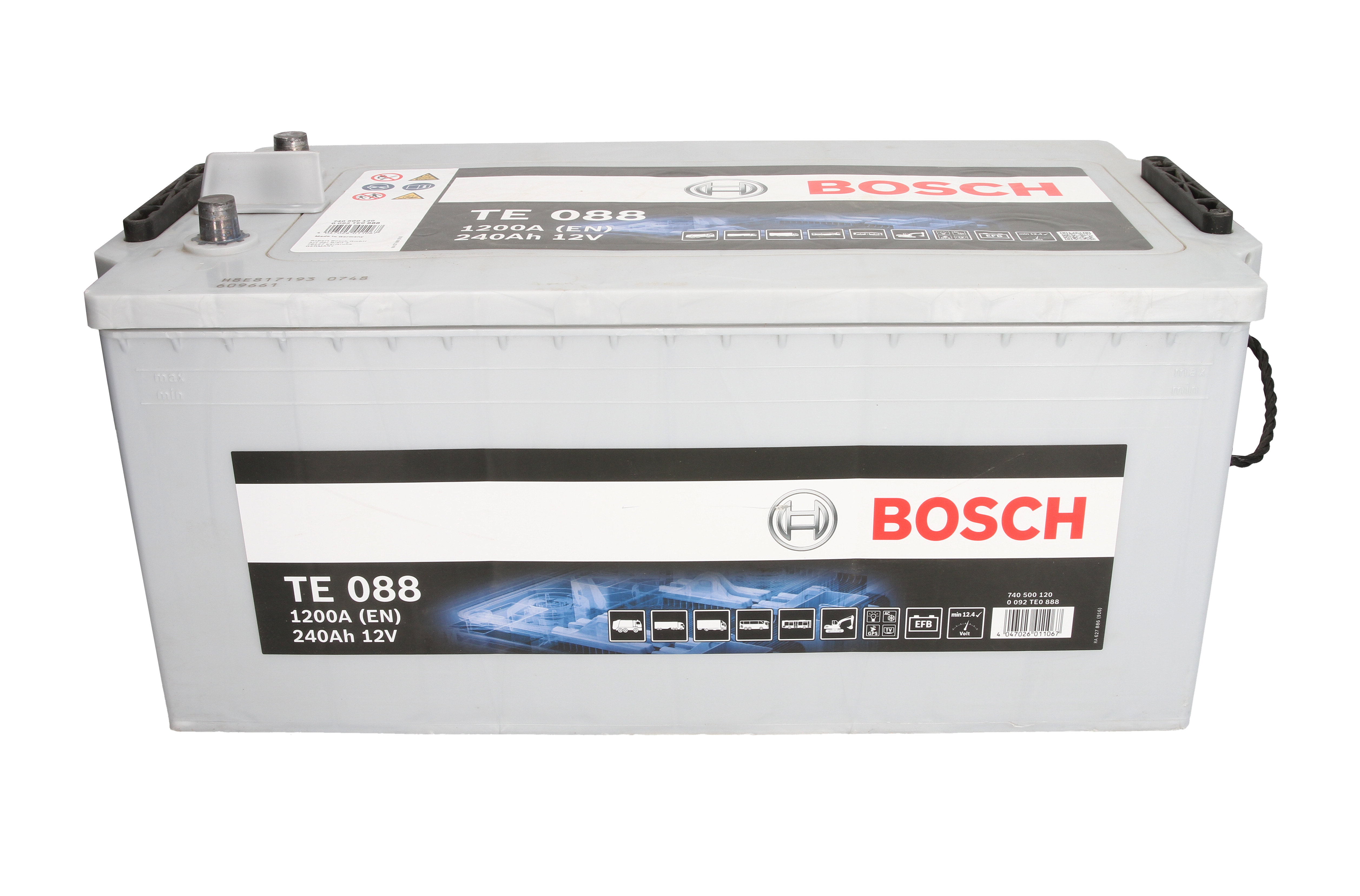 Акумуляторна батарея 240A АКБ BOSCH EFB TE ЛІВ [+] 12V 240AH 1200A 518*276*242 (0 092 TE0 888) Bosch фото 5