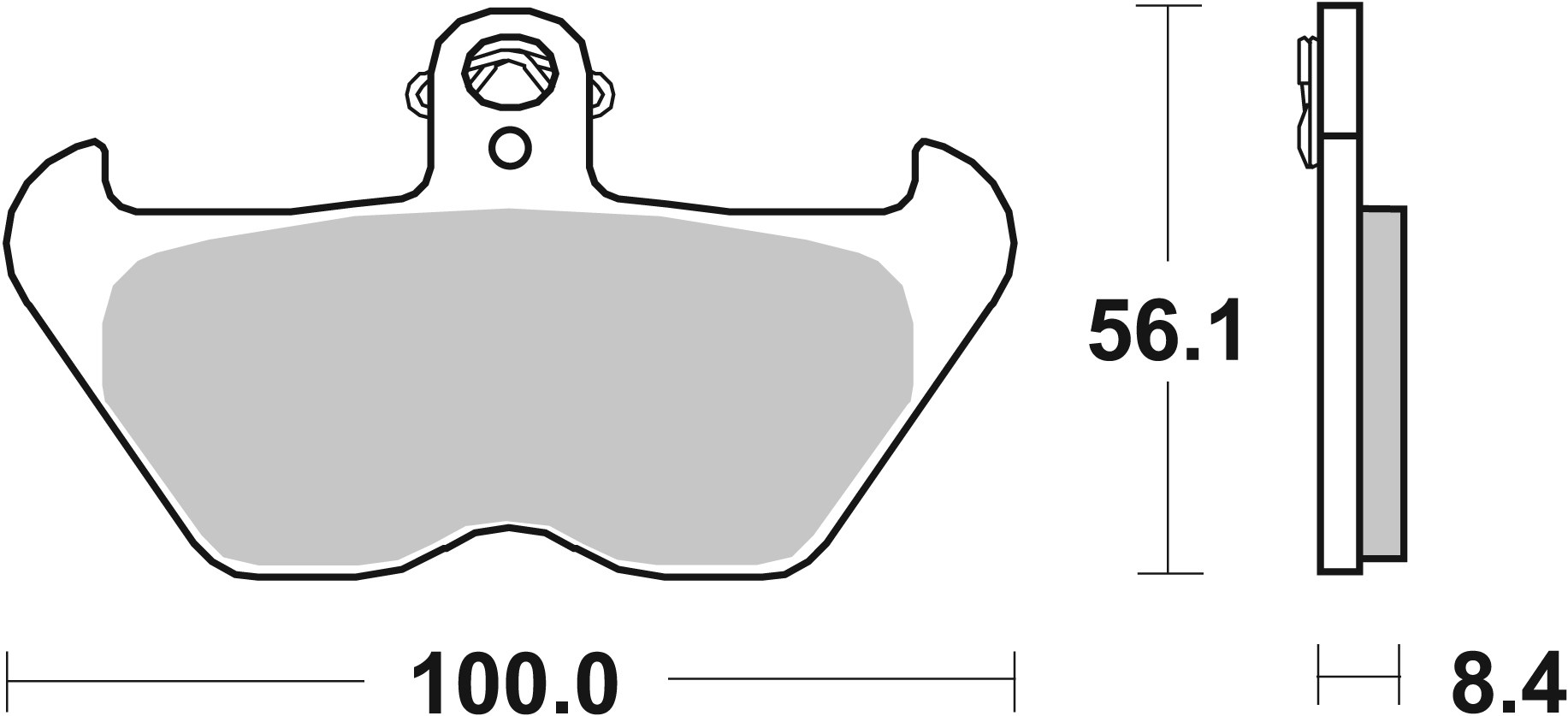 BREMBO sada brzdových destiček, kotoučová brzda BMW K 1200LT, 1100LT HIGHLINE, 1200RS, 1100LT (SP. ED.), 1100LT, 100 RS (16V) 90-01, K1 1000 88-93, R 850GS, 1200C (WYSOKA KIEROWNICA), 100R (ROADST. CL.), 850C (CLAS.), 850C (AVANT.), 1100RS, 1150GS, 850R,