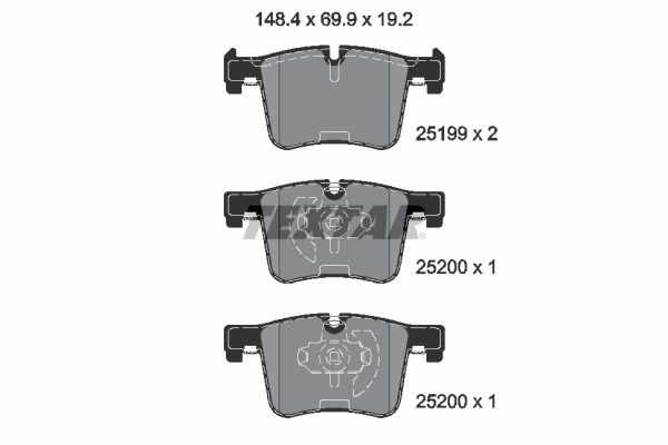 Set Placute Frana Fata Textar - 2519901 [1]