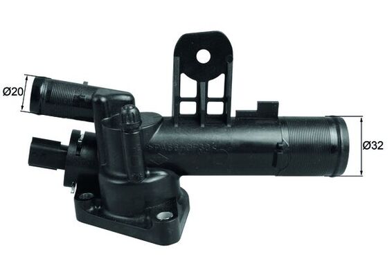 Elemente sistem climatizare - Termostat sistem racire (89°C, in carcasa) potrivit NISSAN QASHQAI I; RENAULT CLIO II, CLIO III, ESPACE IV, GRAND SCENIC II, KANGOO, KANGOO EXPRESS, LAGUNA I, LAGUNA II 1.5D-2.5D dupa 1997