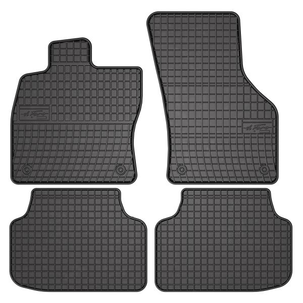 Set Covorase Auto Si Tavita Portbagaj SKODA OCTAVIA III Combi (5E5, 5E6) din 2012-2020, Cauciuc, Protectie Porbagaj, 4x Stickere auto cu SKODA