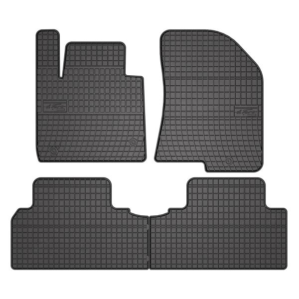 Set Covorase Auto Si Tavita Portbagaj KIA CARENS IV din 2013-2016, Cauciuc, Protectie Porbagaj, 4x Stickere auto cu KIA