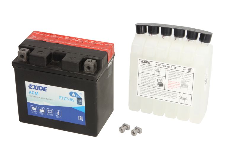 EXIDE startovací baterie GAS GAS EC 515FSR, 450, 450FSR 07-10, FSE 450 03-06, HP-WILD 450 03-06, PAMPERA 450 IE 08-09, SM 450FSR, 515FSR 07-09, SUPERMOTO 450 03-05, HONDA CB 600 S F2 (HORNET S) 00-01, CBR 125R, 1000RR (FIREBLADE) 04-13, CRF 450X, 250X, 23