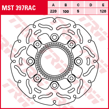 TRW MOTO brzdový kotouč KAWASAKI ER-6F 650 ABS 06-10, ER-6N 650 ABS 06-10, KLE 650 (VERSYS ABS) 07-11 (B0068NSRX0)