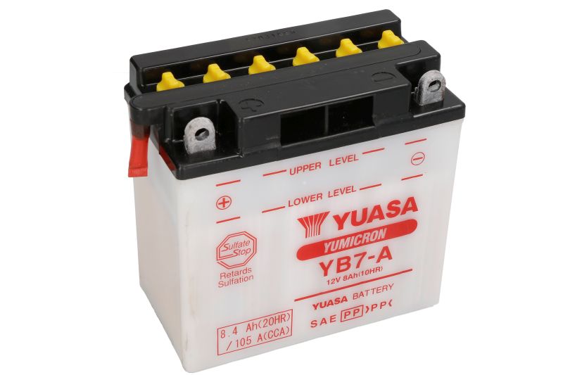 YUASA startovací baterie BSA 441 441 11-12, A 500 A7, B 350 B31, B40, C15 250 00, M 600 M21, SS 250 (GOLDSTAR), TWINS 500 11-12, GILERA TYPHOON 125 95-00, HARLEY DAVIDSON FX 1200 (SUPER GLIDE) 71-79, XLCH 1000 (SPORTSTER) 72-85, PEUGEOT ELYSEO 125 (ADVANT