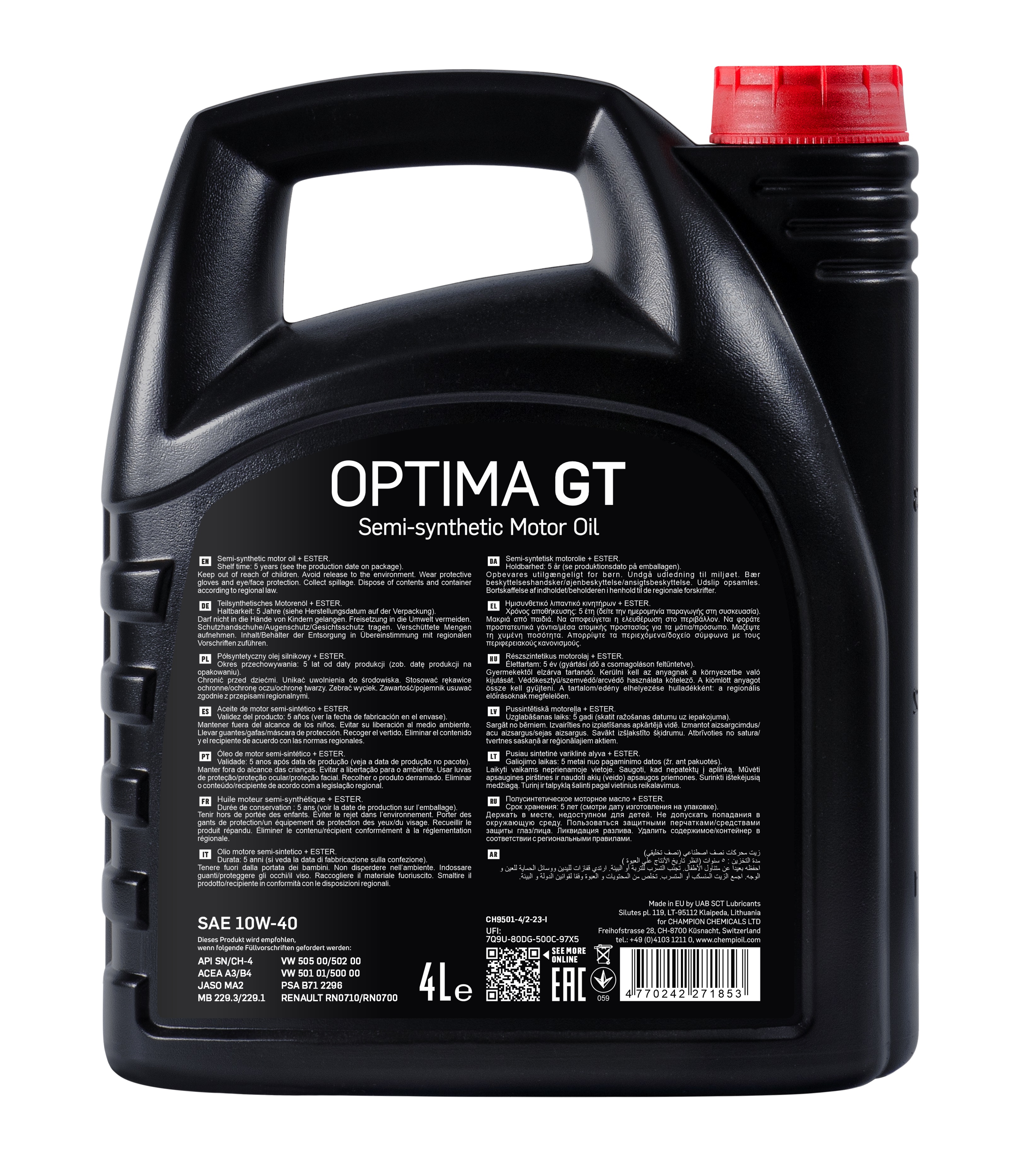 Моторна олива (5L) 10W40 ,API CF, SN, ACEA A3, B4, MB 229.1, RENAULT RN 0700, VW 502.00, VW 505.00 фото 6