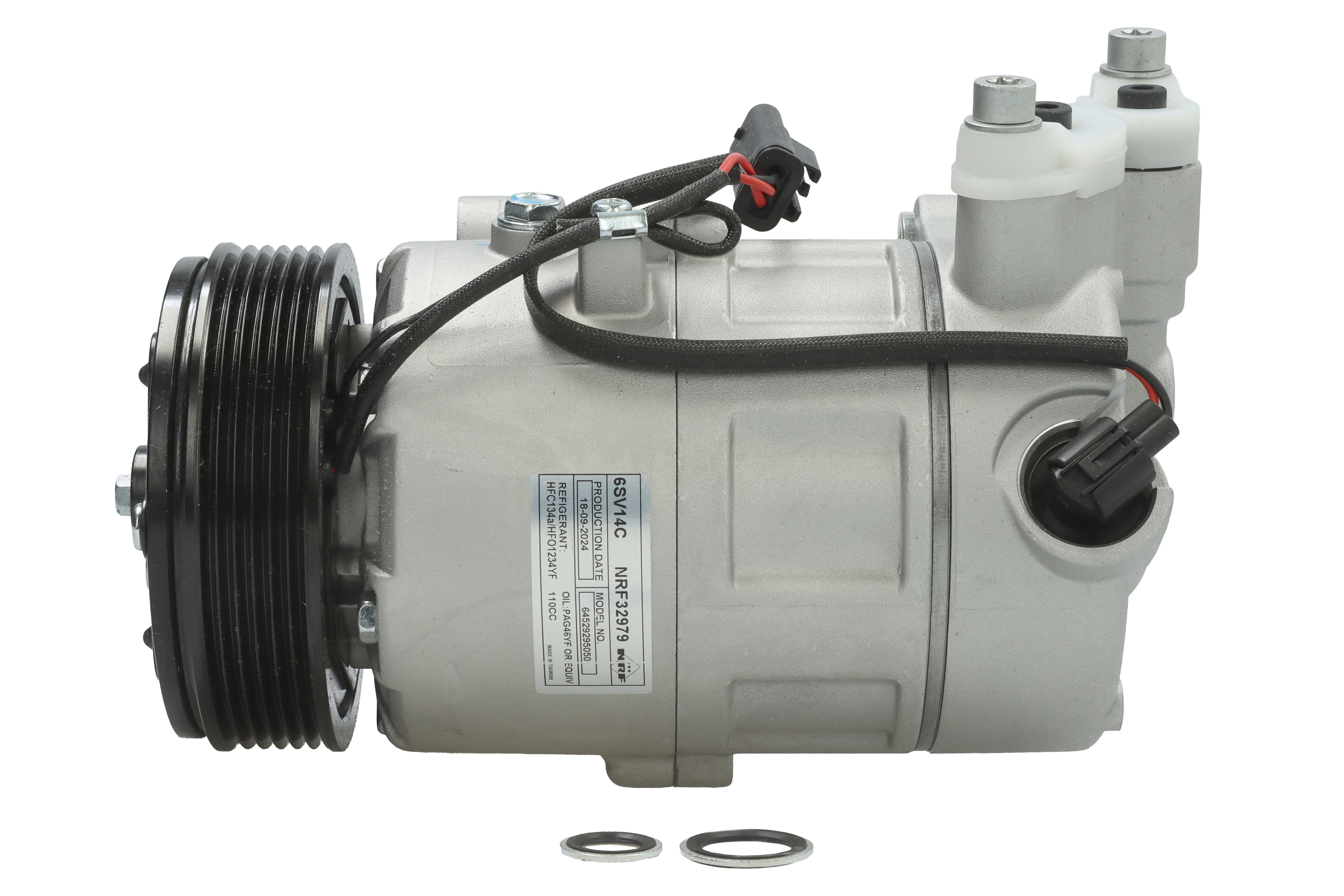 Компресор кондиціонера BMW 5 (F10/G30/F90/F11/G31)/X5 (F15/F85/G05/F95) 1.6-3.0 B47/B57 10- NRF фото 10